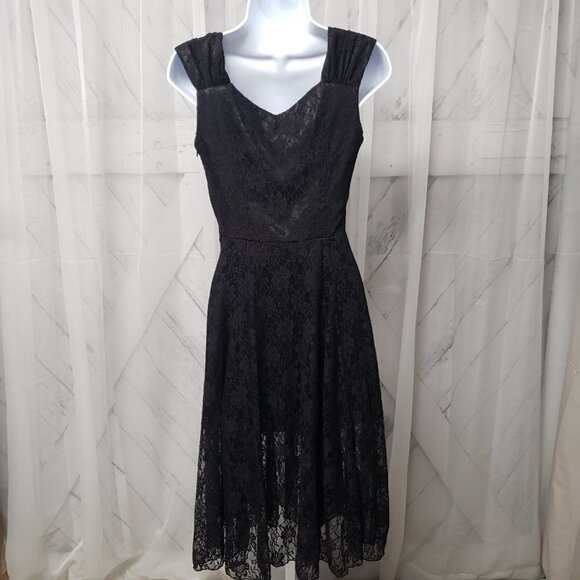 Hot Topic Dress Black Lace Fairy Y2K Goth Witchy WhimsiGoth 4 (XS) NWT - Picture 6 of 14